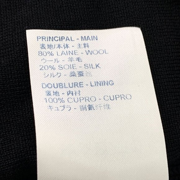 Louis Vuitton Black Wool & Silk Checkered Knit Zip-Up Jacket Size M - Picture 3 of 8